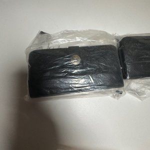 Stone Mountain Black Leather Paisley Zip Around Wallet & Checkbook NEW w/ box